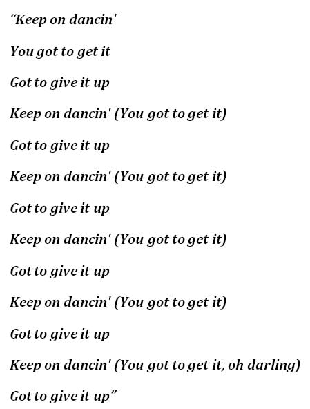 Marvin Gaye's "Got to Give It Up" Lyrics