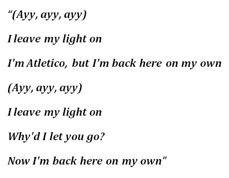 Lyrics of Rae Morris' "Atletico"