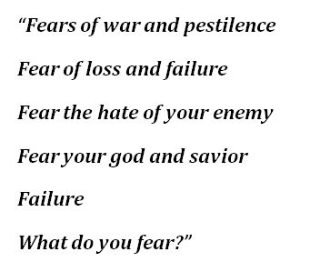 "Fear Campaign" Lyrics