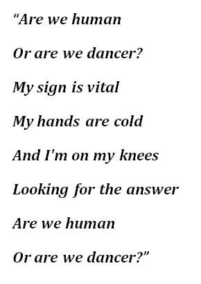Lyrics for "Human" by The Killers