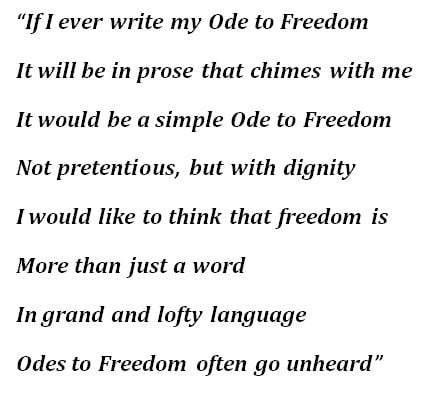 ABBA's "Ode to Freedom" Lyrics