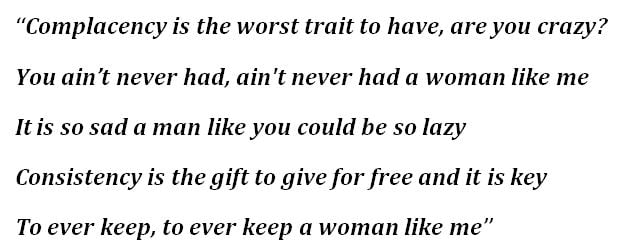 Lyrics of Adele's "Woman Like Me" 