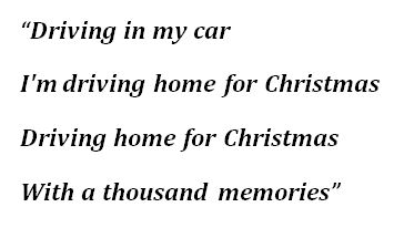 Lyrics to Chris Rea's "Driving Home for Christmas"
