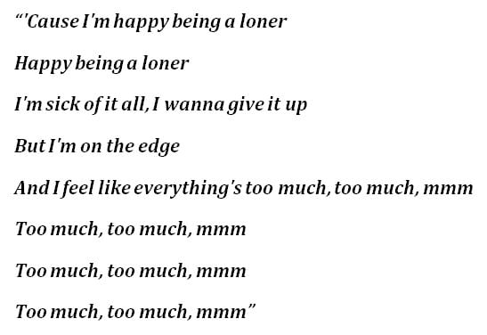 MARINA, "Happy Loner" Lyrics