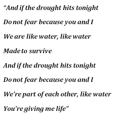 Lyrics to "Like Water" by Alicia Keys 