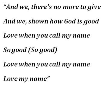 Alicia Keys, "Love When You Call My Name" Lyrics