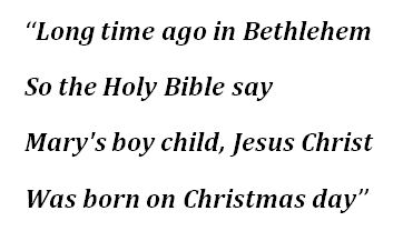 Lyrics of "Mary's Boy Child"