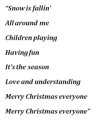 "Merry Christmas Everyone" Lyrics