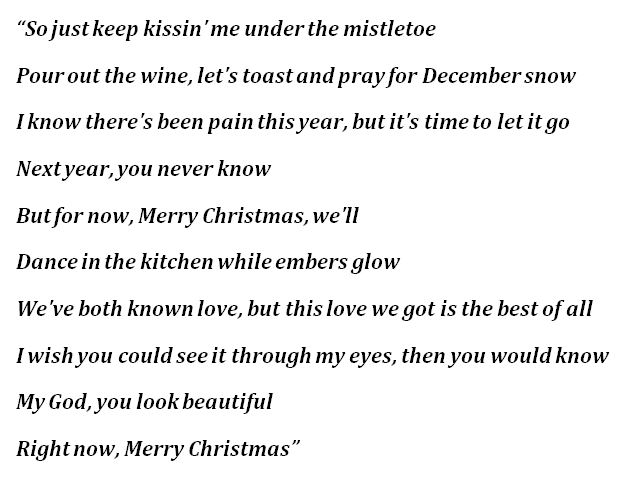 John and Ed Sheeran "Merry Christmas", Lyrics 