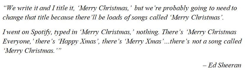 Ed Sheeran talks about "Merry Christmas"