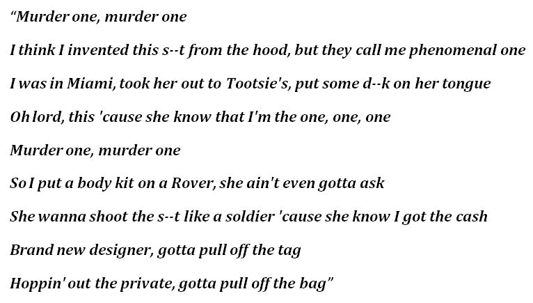 Roddy Ricch, "Murda One" Lyrics