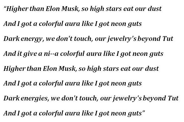 Lyrics to Lil Uzi Vert's "Neon Guts"