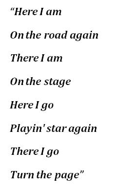 Lyrics of Bob Seger's "Turn the Page"