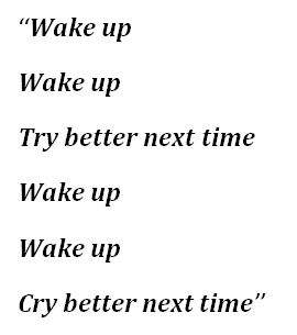 Placebo, "Try Better Next Time" Lyrics