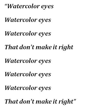 Lana Del Rey, "Watercolor Eyes" Lyrics