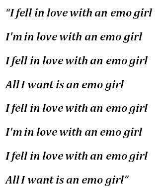 Lyrics of "Emo Girl"