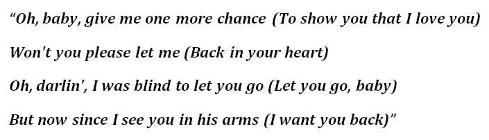 The Jackson 5, "I Want You Back" Lyrics
