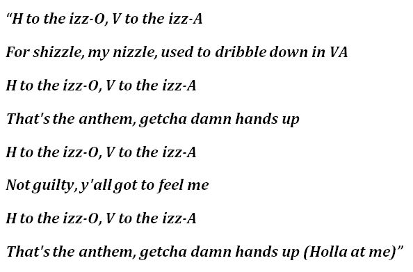 Lyrics to Jay-Z's "Izzo (H.O.V.A.)"
