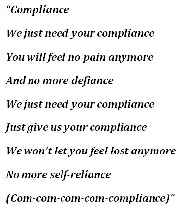 Lyrics to Muse's "Compliance" 