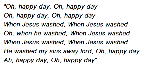 Lyrics of "Oh Happy Day" 