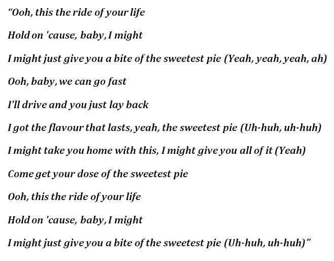 “Sweetest Pie” Lyrics