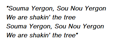 Lyrics of "Shaking the Tree" 