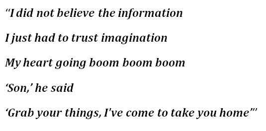 Lyrics to Peter Gabriel's "Solsbury Hill"