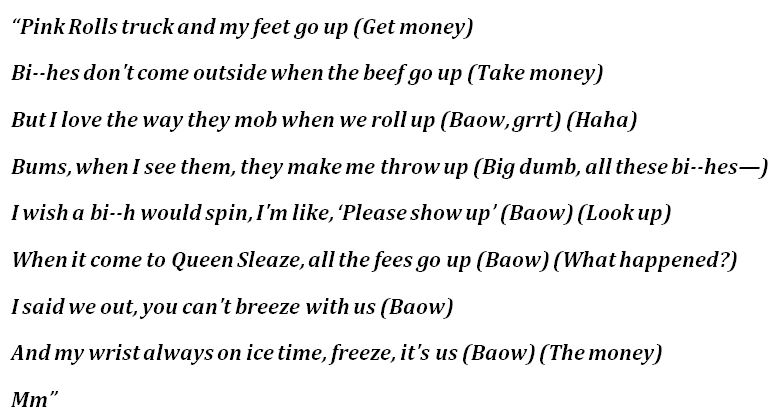 Lyrics to Nicki Minaj's "We Go Up"
