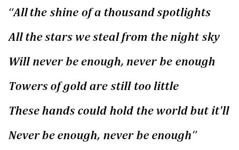 Lyrics for Loren Allred's "Never Enough"