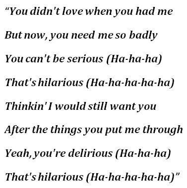 Lyrics for Charlie Puth's "That's Hilarious"