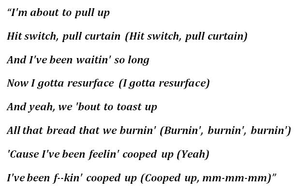 Post Malone's "Cooped Up" Lyrics