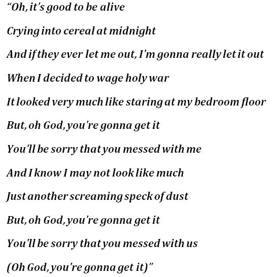 Lyrics of "Girls Against God"