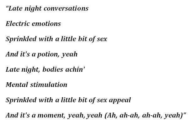 Lyrics for "Potion"