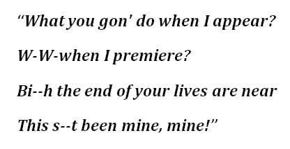 Lyrics of Azealia Banks' "212"
