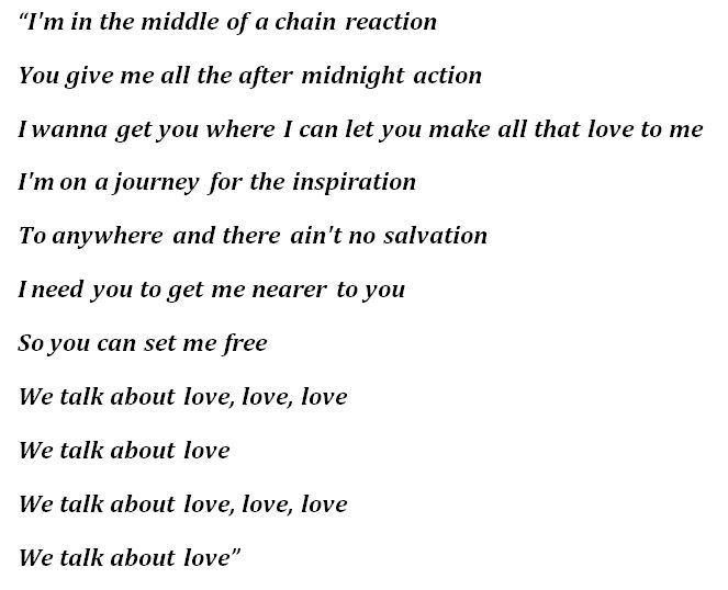 Diana Ross' "Chain Reaction" Lyrics