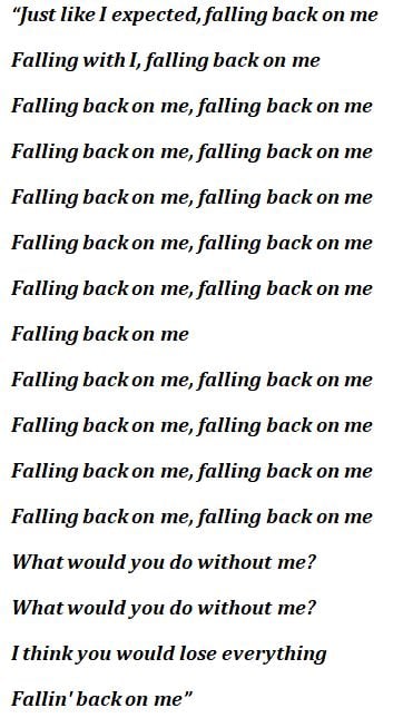 Lyrics of Drake’s “Falling Back”