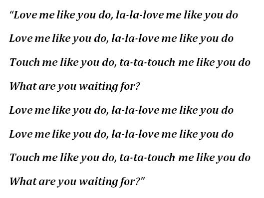 Ellie Goulding, "Love Me Like You Do" Lyrics
