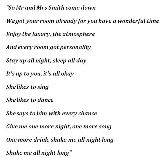 Stereophonics' "Mr. and Mrs. Smith" Lyrics