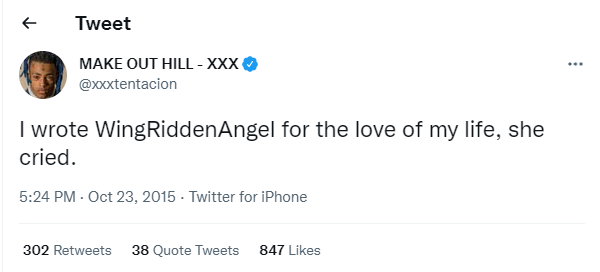 XXXTentacion talks about the meaning of "WingRiddenAngel"