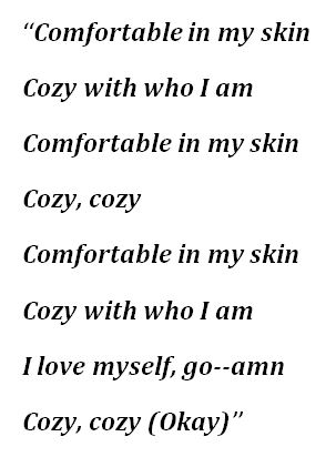 Lyrics to Beyonce's "Cozy"
