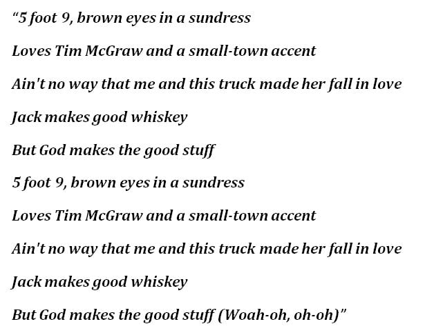 Lyrics to Tyler Hubbard's "5 Foot 9" 