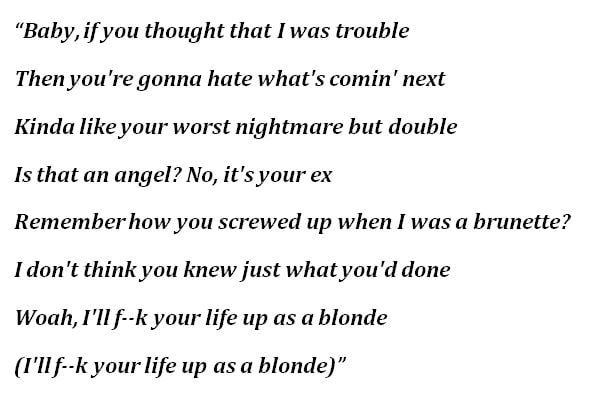 Lyrics of Maisie Peters' "Blonde"