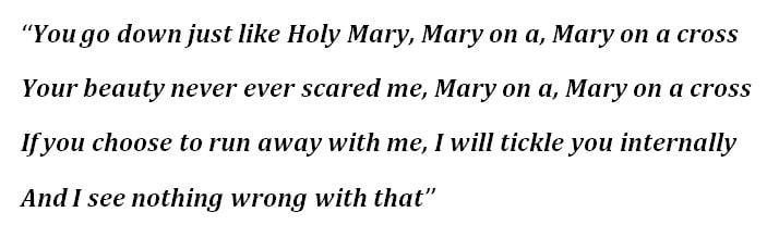 "Mary on a Cross" Lyrics