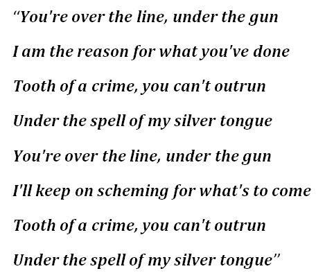 Lyrics for Alter Bridge's "Silver Tongue"
