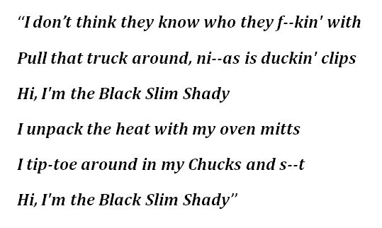 The Game, "The Black Slim Shady" Lyrics