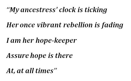 Lyrics to Björk's "Ancestress"
