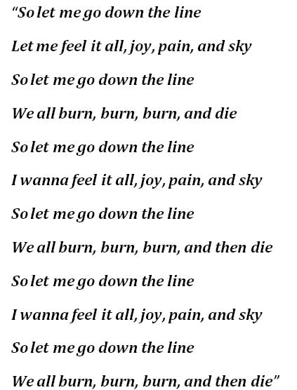Lyrics to Zach Bryan's "Burn, Burn, Burn"