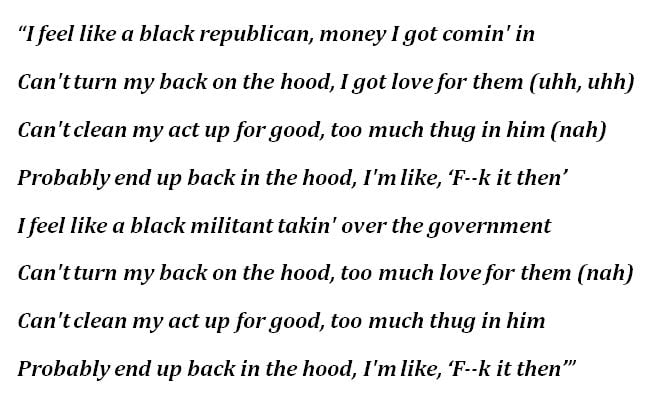 Lyrics for Nas' "Black Republican"