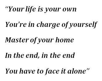 Queen's "Face It Alone" Lyrics