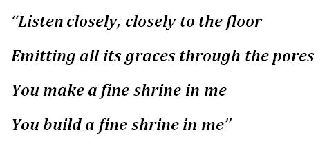 Lyrics of Purity Ring's "Fineshrine"